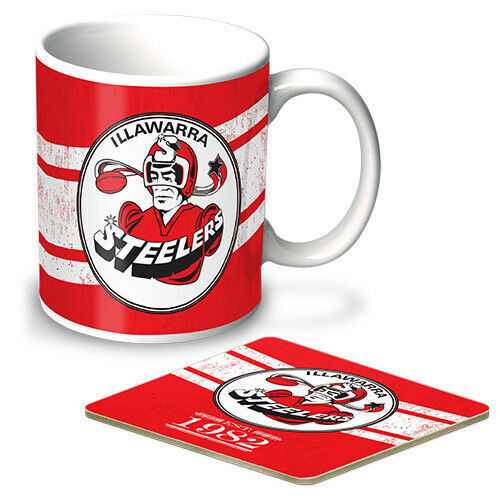 Illawarra Steelers ARL NRL Heritage Ceramic Cup Mug & Coaster Gift Set