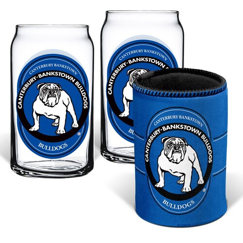 Canterbury Bulldogs NRL Team Logo Glasses & Cooler Gift Set!