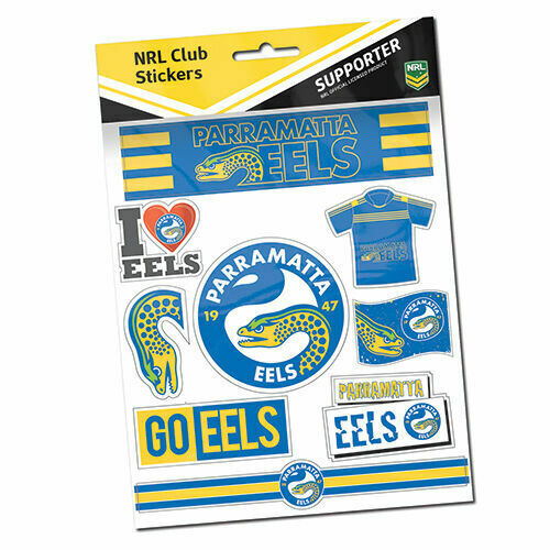 Parramatta Eels Official NRL Deluxe Club Stickers Sticker Sheet Pack