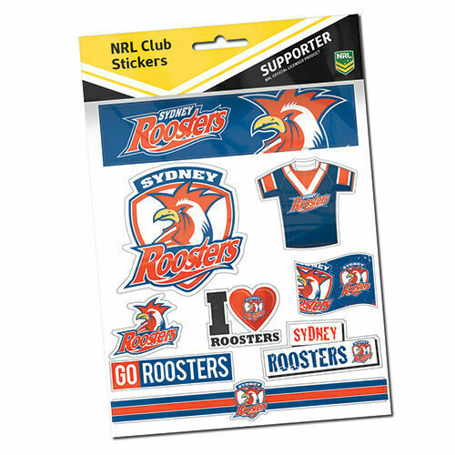 Sydney Roosters Official NRL Deluxe Club Stickers Sticker Sheet Pack