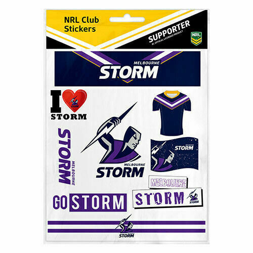 Melbourne Storm Official NRL Deluxe Club Stickers Sticker Sheet Pack