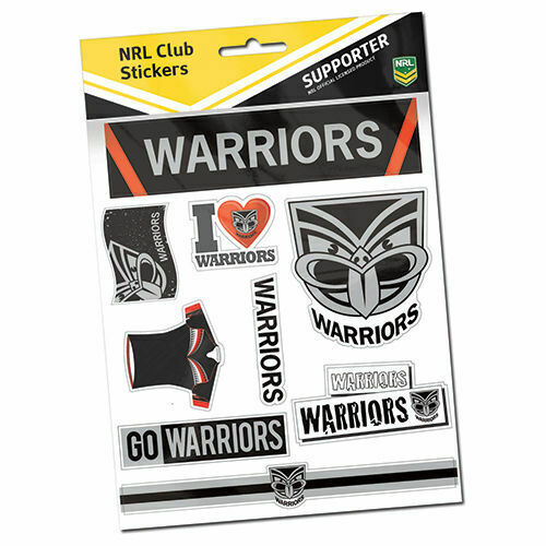 New Zealand Warriors Official NRL Deluxe Club Stickers Sticker Sheet Pack