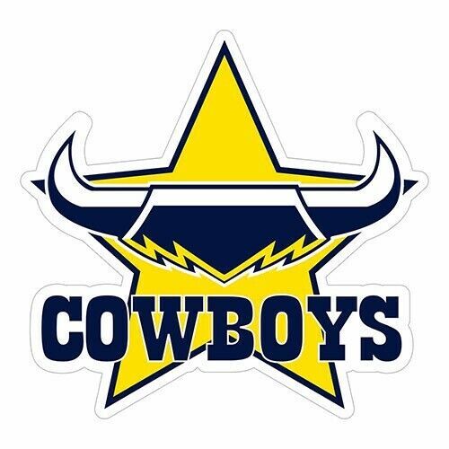 Official NRL North Queensland Cowboys Large Team Logo Die Cut Decal Sticker