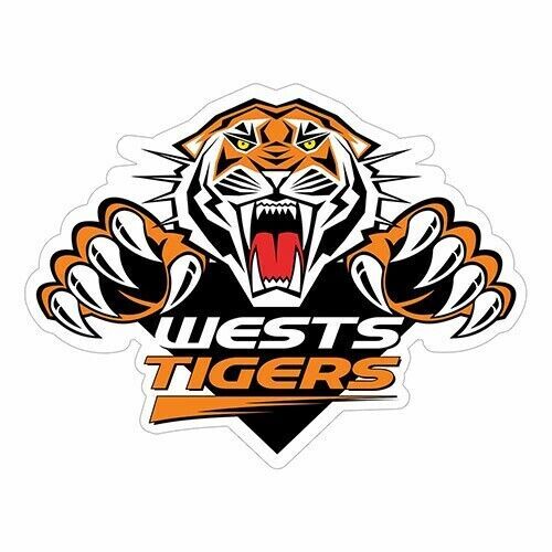 Official NRL West Tigers Large Team Logo Die Cut Decal Sticker