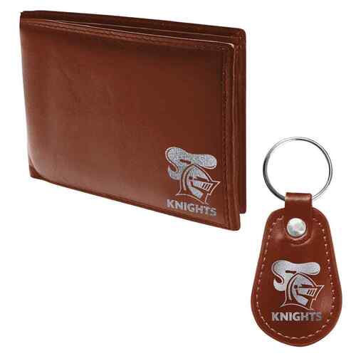 Official NRL Newcastle Knights Wallet + Keychain Keyring Gift Set Pack