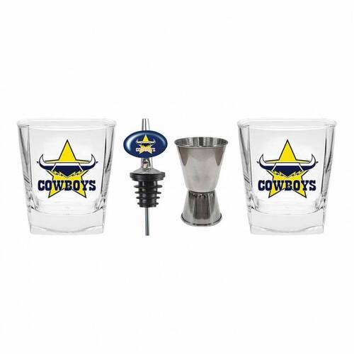 North Queensland Cowboys NRL Spirit Glass & Jigger Pourer Gift Pack (Set of 2)