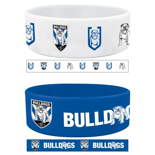 Canterbury Bankstown Bulldogs NRL Set of 2 Wrist Bands!