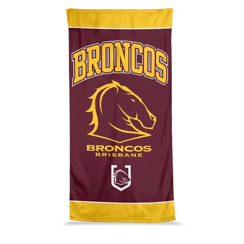 Brisbane Broncos NRL Jumbo Beach Bath Towel 90cm by 170cm!