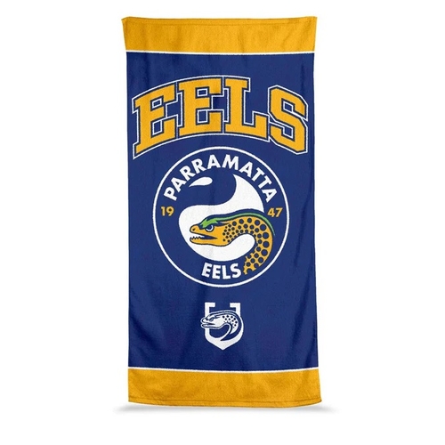 Parramatta Eels NRL Jumbo Beach Bath Towel 90cm by 170cm!