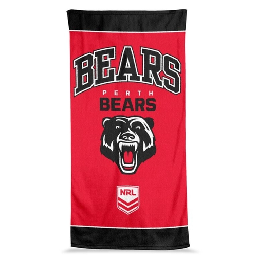 Perth Bears NRL Jumbo Beach Bath Towel 90cm by 170cm!