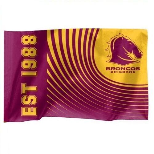 Official NRL Brisbane Broncos Game Day Flag 60 x 90 cm (NO STICK/FLAG POLE)