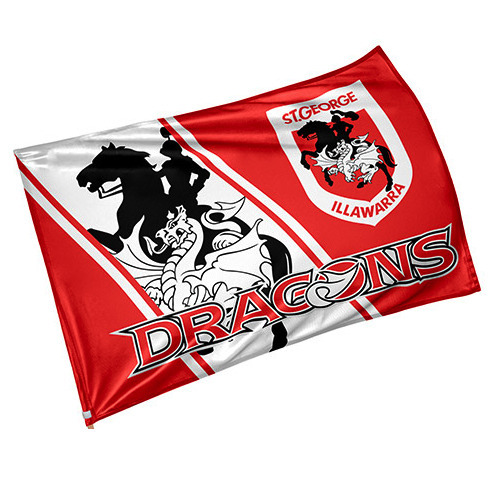 Official NRL St George Dragons Game Day Flag 60 x 90 cm (NO STICK/FLAG POLE)