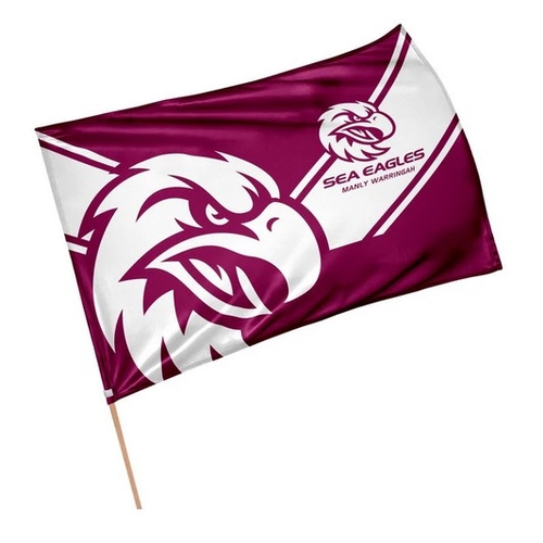 Official NRL Manly Sea Eagles Game Day Flag 60 x 90 cm (NO STICK/FLAG POLE)