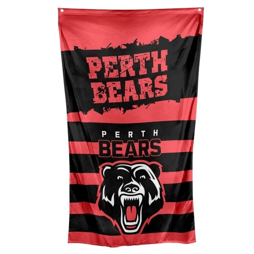Perth Bears NRL Wall Cape Banner Flag 90 cm x 150 cm! (NO STICK/POLE)