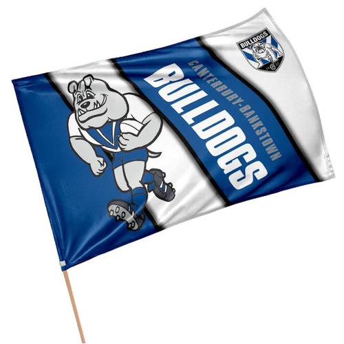 Official NRL Canterbury Bankstown Bulldogs Retro Game Day Flag 60 x 90 cm (NO STICK/FLAG POLE)
