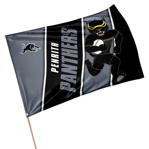 Official NRL Penrith Panthers Retro Game Day Flag 60 x 90 cm (NO STICK/FLAG POLE)