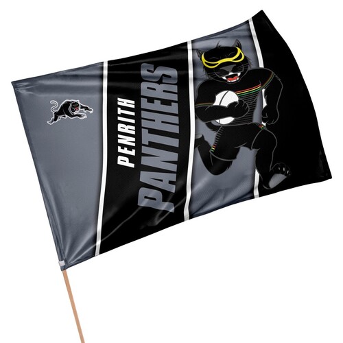 Official NRL Penrith Panthers Retro Game Day Flag 60 x 90 cm (NO STICK/FLAG POLE)