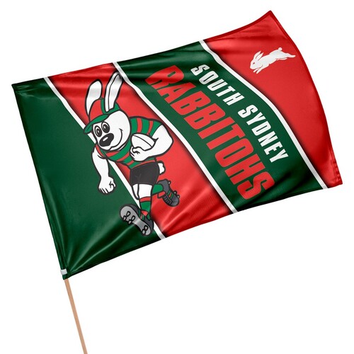 Official NRL South Sydney Rabbitohs Retro Game Day Flag 60 x 90 cm (NO STICK/FLAG POLE)