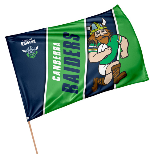 Official NRL Canberra Raiders Retro Game Day Flag 60 x 90 cm (NO STICK/FLAG POLE)