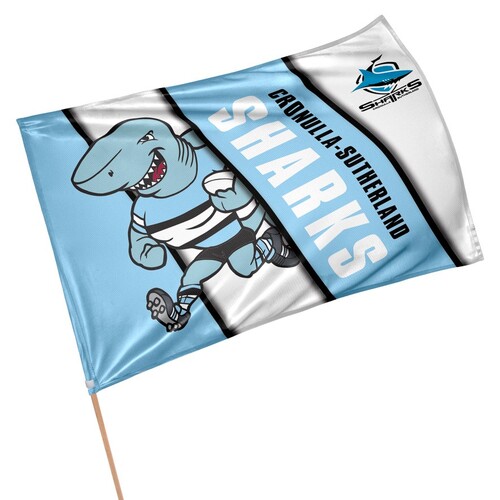 Official NRL Cronulla Sharks Retro Game Day Flag 60 x 90 cm (NO STICK/POLE)
