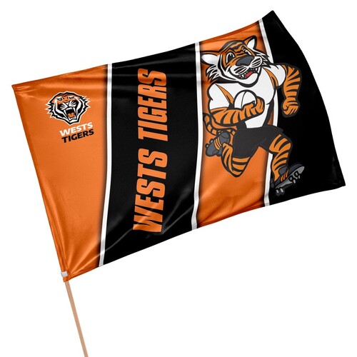 Official NRL Wests Tigers Retro Game Day Flag 60 x 90 cm (NO STICK/POLE)