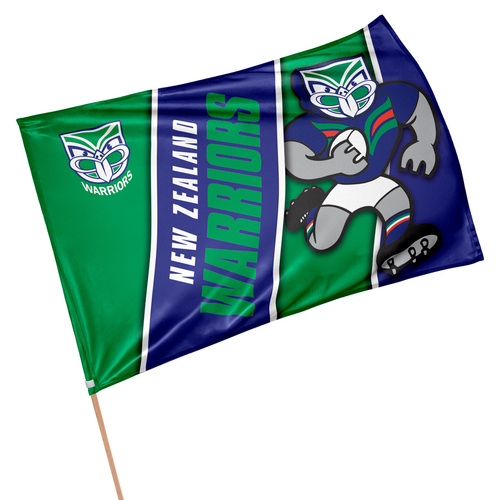 Official NRL New Zealand Warriors Retro Game Day Flag 60 x 90 cm (NO STICK/POLE)