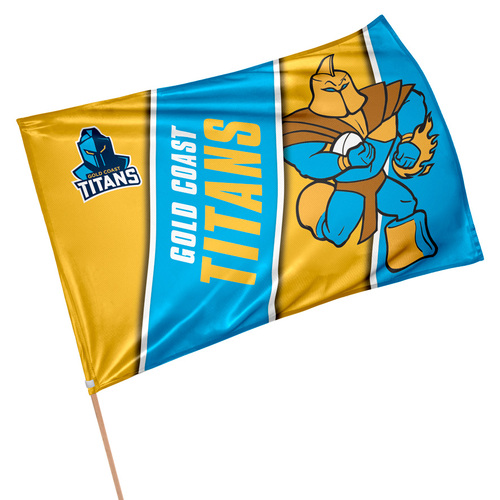 Official NRL Gold Coast Titans Retro Game Day Flag 60 x 90 cm (NO STICK/POLE)