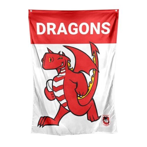 Official NRL St George ILL Dragons Mascot Wall Cape Flag (70 cm x 100 cm)!