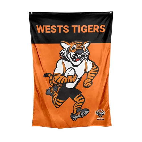 Official NRL Wests Tigers Mascot Wall Cape Flag (70 cm x 100 cm)!