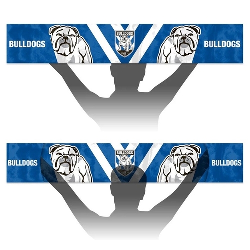 Canterbury Bankstown Bulldogs NRL Banner Flag includes Hand Pockets!