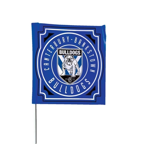 Official NRL Canterbury Bankstown Bulldogs Game Day Flag 70 x 70cm (NO STICK/FLAG POLE)