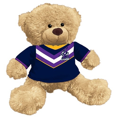 Melbourne Storm NRL Kids Plush Soft Stuff Jersey Teddy Bear Toy