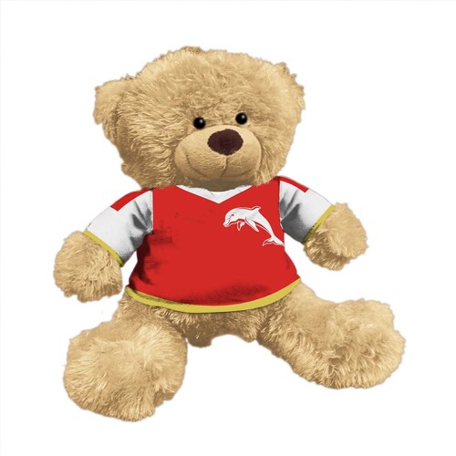 The Dolphins NRL Kids Plush Soft Stuff Jersey Teddy Bear Toy