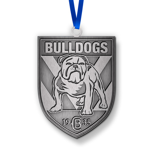 Official NRL Canterbury Bulldogs 3D Metal Logo Christmas Ornament
