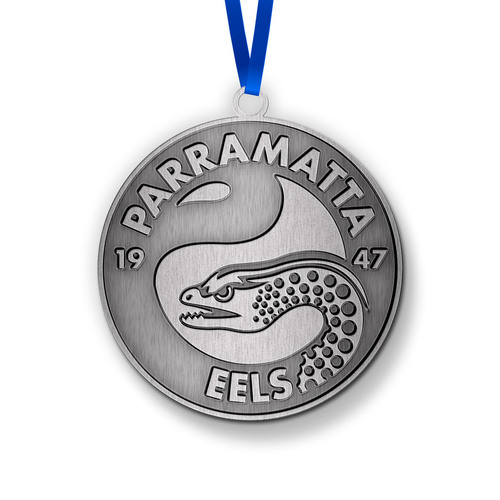 Official NRL Parramatta Eels 3D Metal Logo Christmas Ornament