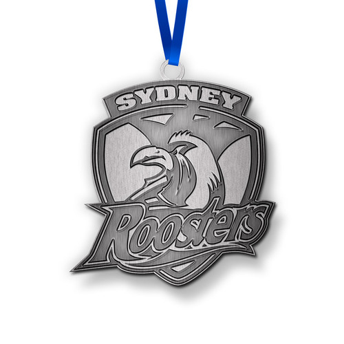 Official NRL Sydney Roosters 3D Metal Logo Christmas Ornament