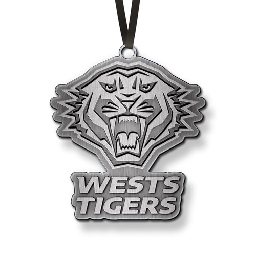 Official NRL West Tigers 3D Metal Logo Christmas Ornament