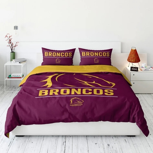 Brisbane Broncos NRL Queen Quilt Cover Set!