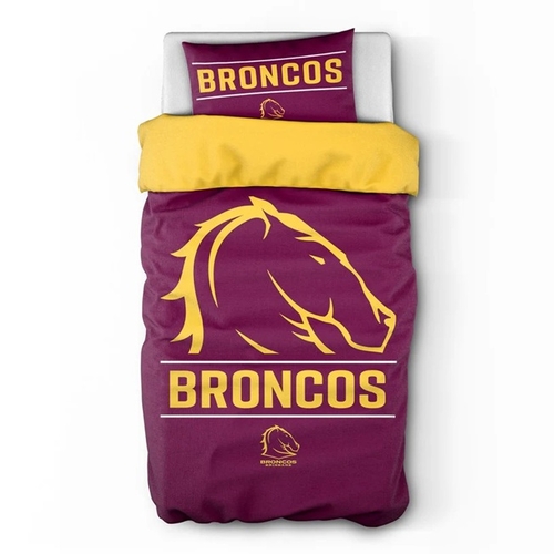 Brisbane Broncos NRL Single Quilt Cover Set!