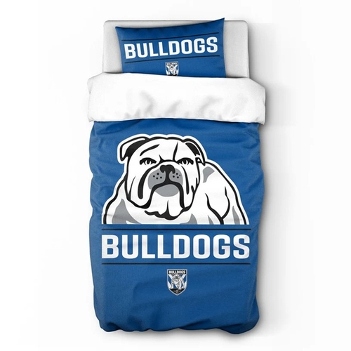 Canterbury Bankstown Bulldogs NRL Team Single Quilt Cover Set!