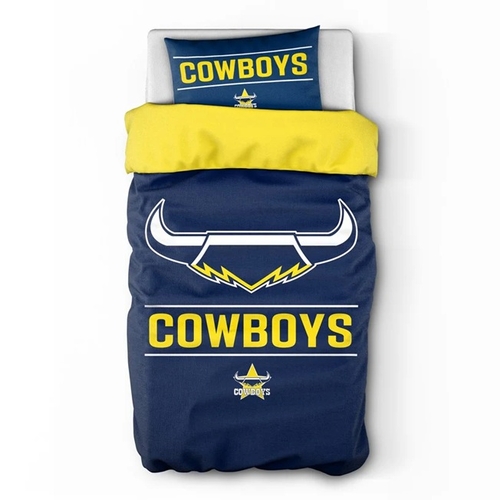 North Queensland Cowboys NRL Team Single Quilt Cover Set!