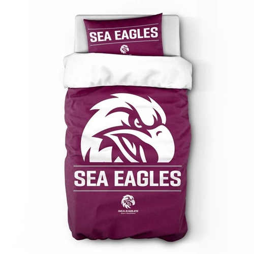 Manly Sea Eagles NRL Team Single Quilt Cover Set!
