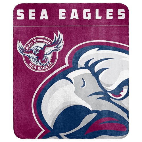 Manly Sea Eagles NRL Polar Fleece Rug Throw Rug Blanket!