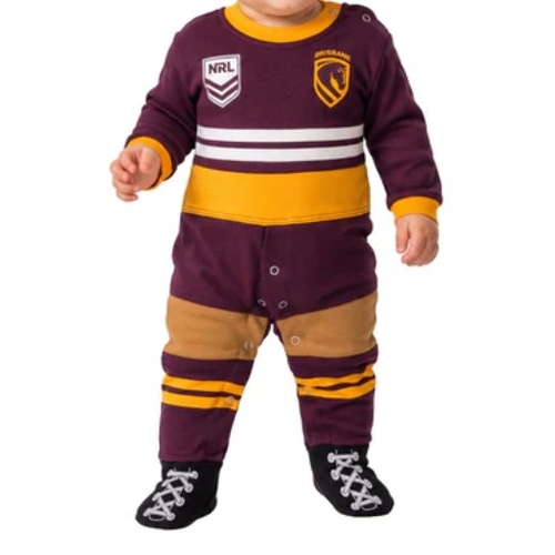 Brisbane Broncos NRL Footysuit Sizes 000-1!