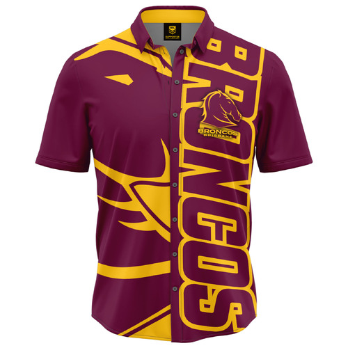 Brisbane Broncos NRL Showtime Party Polo Shirt Sizes S-5XL!