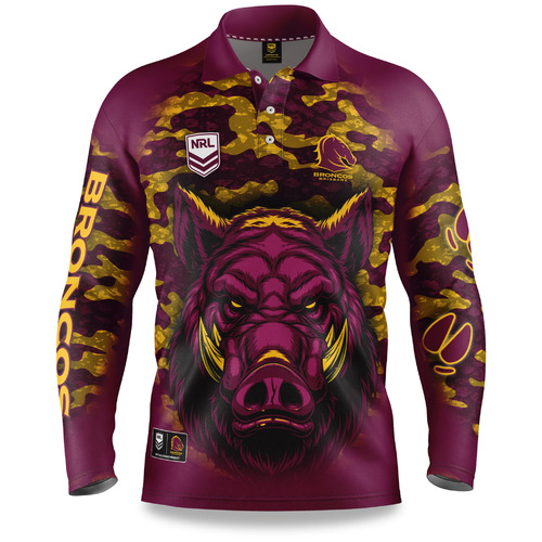 Brisbane Broncos NRL Outback Polo T Shirt Sizes S-5XL!