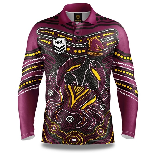 Brisbane Broncos NRL 'Karumba' Fishing Shirt Adult Sizes S-5XL!