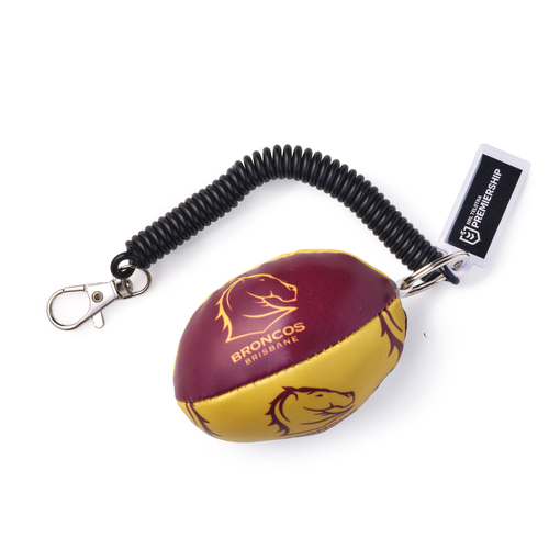 Brisbane Broncos NRL Bungee Ball Keyring!
