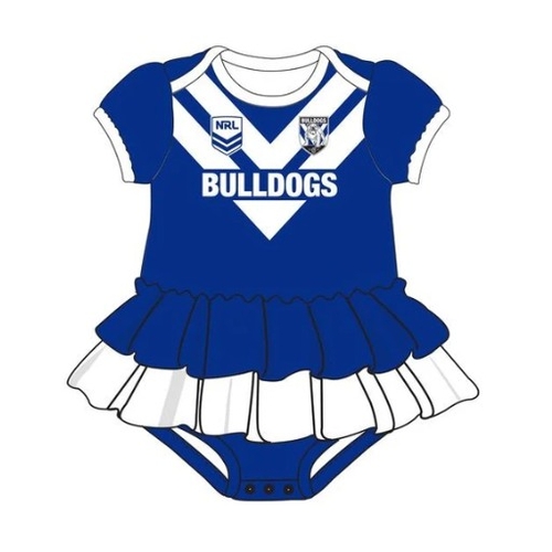 Canterbury Bankstown Bulldogs NRL Girls Footysuit Sizes 000-1!