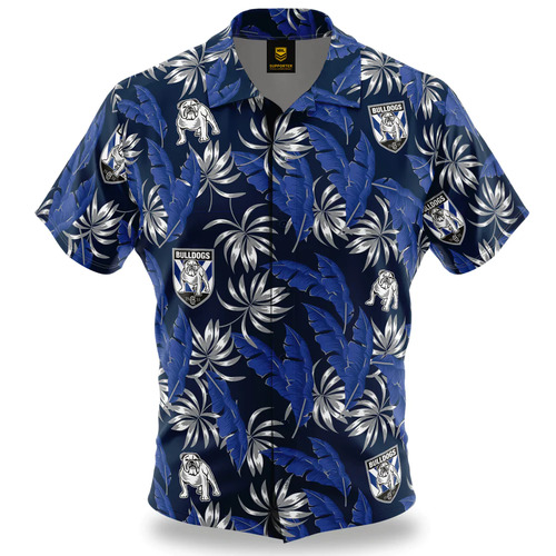Canterbury Bulldogs NRL Paradise Hawaiian Polo Shirt Sizes S-5XL!